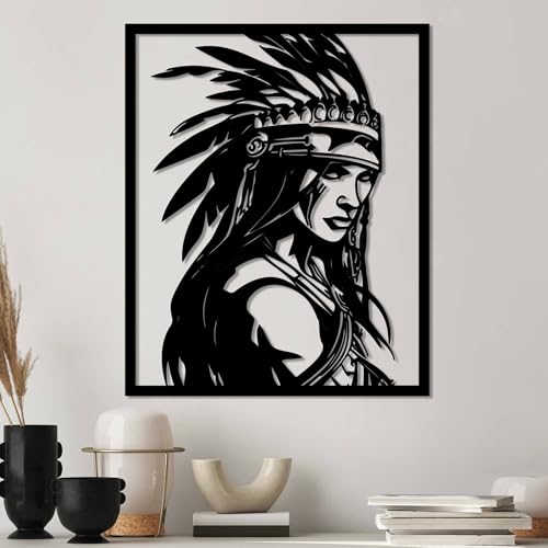 Accessoire mural affichage d'art métal noir 45x56cm maison moderne
