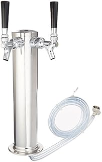 Kegco KC D4743DT-SS Draft Beer Kegerator Tower, Stainless Steel