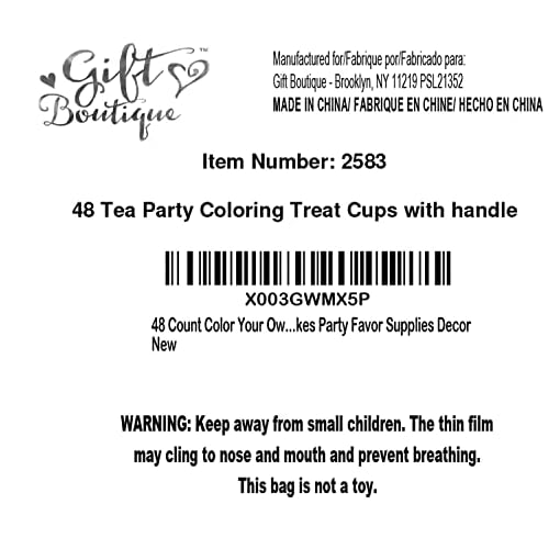 48 Color Your Own Tea Party Treat Cups - Image 9