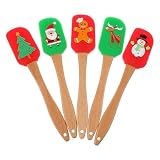 5 Stück Silikon Butterspatel, Weihnachtscreme, Weihnachten Party