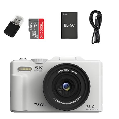 Appareil photo numérique compact 5K pour réussir tous vos selfies et photos haute netteté