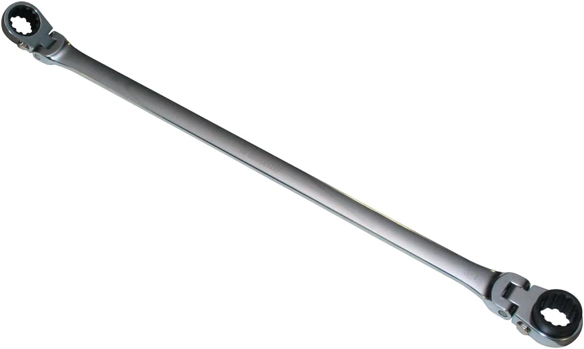 MOUNTAIN 7/16" X1/2" RATCHET DOUBLE BOX FLEX WRENCH