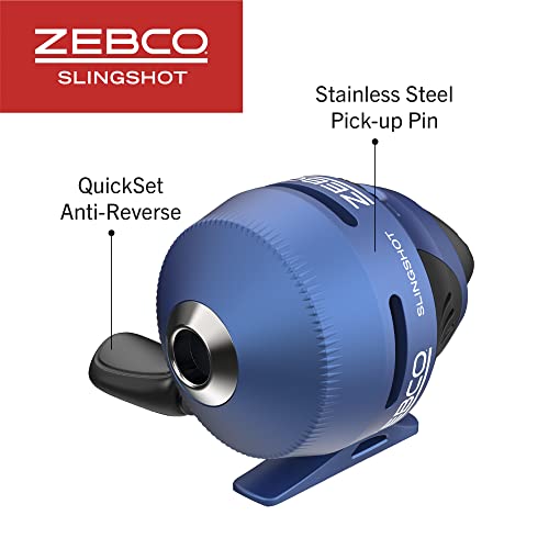 Image of Zebco Slingshot Spincast Reel and Fishing Rod Combo, 2-Piece Fishing Pole, Right-Hand Retrieve, Pre-Spooled with 10-Pound Zebco Line