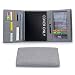 Folio Cover for Rocketbook Everlast, One Letter Size, Cloth Fabric, Multi Organizer with Pen Loop/Zipper Pocket/Business Card Holder, Water-Resistant, fits A4 size Notebook, 11.4" x 9.4", Gray