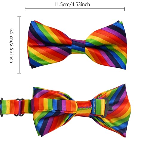 Image of habibee Suspenders and Bow Tie Set for Men, Adjustable Elastic Braces with Y-Back, Diverse Colors, Strong Clips