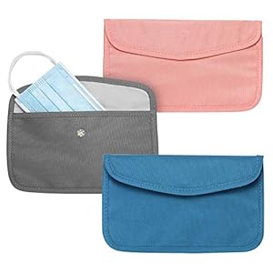 AiExpectoX Face Mask Holder, Mask Bag, Face Mask Storage, Face Masks Containers for Disposable Face Masks and Reusable Face Mask Set of 3