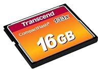 Transcend 16GB CompactFlash 133 Speicherkarte (CF-Karte) bis zu 50/20 MB/s, unterstützt Ultra DMA-Übertragungsmodus 4 mit MLC NAND Flash, ideal für Einsteiger-DSLRs - TS16GCF133