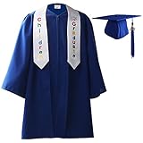 OSBO GradSeason Unisex Matte Kindergarten Graduation Gown Cap Tassel Set 2021 With Printing Stole