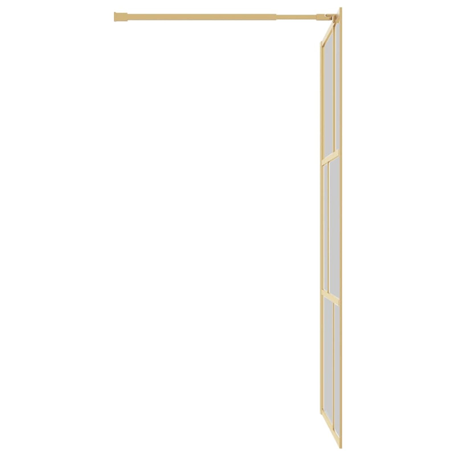 ZEYUAN Parete per Doccia Walk-in Vetro Trasparente ESG 115x195 cm Oro,Parete per Doccia Walk-in,Parete Doccia,Componenti Doccia,Pareti Doccia-154959