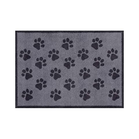 Turtle Mat Grey Paw Print Indoor Mat Cover