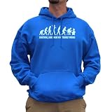 Nutees Something Wrong Ape to Geek Human Evolution Sudadera (Azul Real), XX-Large