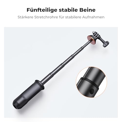 K&F CONCEPT 33 cm GoPro Stativ, Actiom Kamera Tischstativ – Ansicht 6