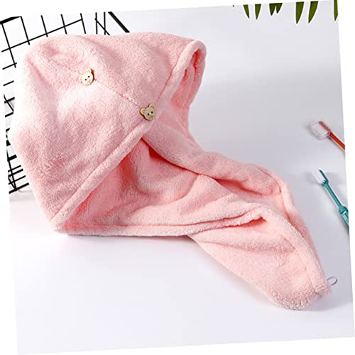 FRCOLOR Chapéu De Cabelo Seco De Lã Coral 4 Unidades Acessórios Para Cabelo Meia Turbante Toalha Env