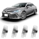 4Pcs Car Door Lights Logo Projector Compatible with Highlander/Camry/4runner/Sienna/Corolla/Tundra/Prius/Venza/Prado/Sequoia/Reiz/Previa/Alphard Model, 3D LED Car Welcome Projector Lights