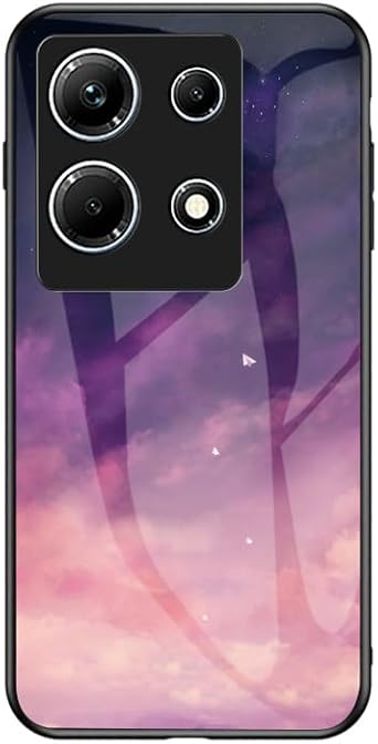 Compatible with OnePlus Nord 2T 5G Case,Tempered Glass Back Plate+TPU Soft Edge 2 in 1 Phone Case Cover MH