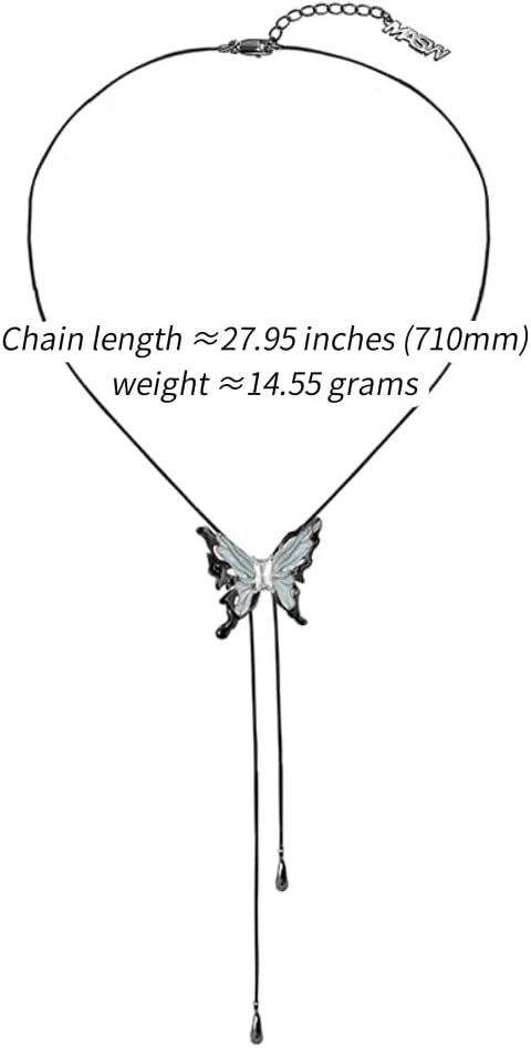 Gothic personality Butterfly necklace Fashion butterfly element women's necklace (M3379002, black) - Image 5