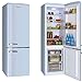 Produktbild Amica KGCR 387 100 L Retro Kühl-/Gefrierkombination / Baby Blue (Hellblau) / 181cm (H) x 55cm (B) x 62cm (T) / Retro-Design / Kühlschrank mit Gefrierfach