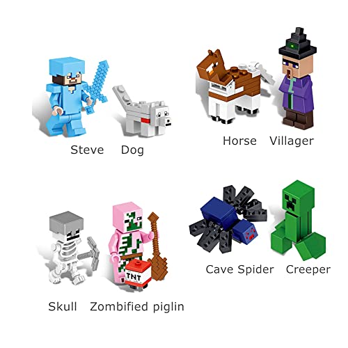 Uputcook 16-Pack Minecraft Figures |1.65 Inches Minecraft Stitching Set Toys| Educational Toy Set For Children Boys And Girls #TOP5
