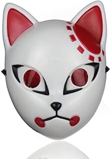 damdos Halloween Prop Cosplay Mask for Makomo Tanjirou Sabito Masks (Tanjirou)