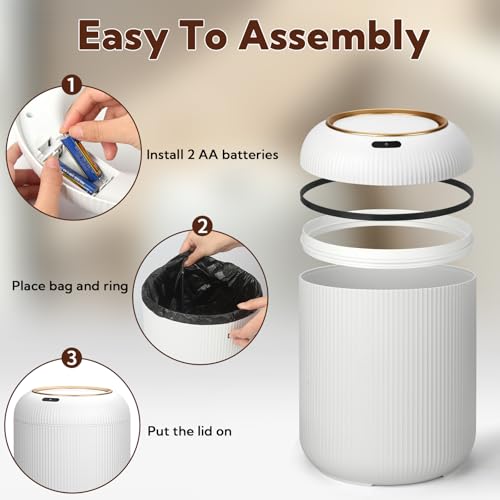 Bote de basura automático con sensor de movimiento 3 gal 2 unidades miniatura 5