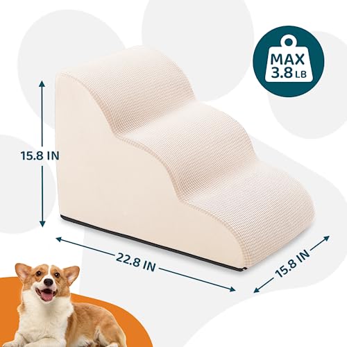 Vhaso Degraus para Cães Pequenos, Escadas para Cães para Camas Altas E Sofás, Escadas de Espuma de A