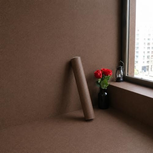 Image of TOTAL HOME Textured Wallpaper for Wall & Furniture | Self Adhesive, Waterproof, Oil Proof PVC Peel and Stick Contact Paper for Almirah, Cupboard, Wardrobe, Bedroom, Living Room (Brown)