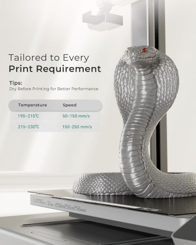 Image of PLA Silk Filament 1.75mm, Grey, 1kg (2.2lbs) 3D Printer PLA Filament, ±0.02mm Dimensional Accuracy