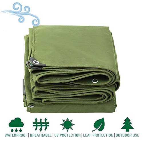 Preisvergleich Produktbild HLEF Bootsplane Mit Ösen, Abdeckplanen Mit Ösen Schutzplane Gartenmöbel Gewebeplane Wasserdicht Winter Wetterfest Plane Fürs Garten Auto Motorrad Holz,5X6m / 16x20ft