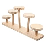 Présentoir à plusieurs niveaux : conception en échelle, il y a une sensation de naturel, chaque couche d'affichage ne se bloque pas, affichage soigné, support à dessert en bois.
