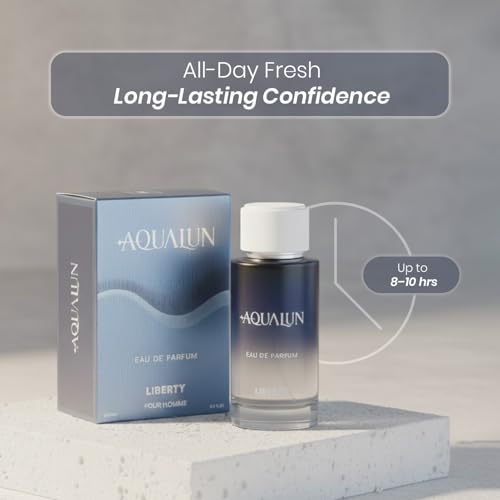 Image of Liberty Aqualun Luxury Fresh Long Lasting Perfume for Man | Eau De Parum 100ml | Lemon, Black Current and Lily Notes | Citrus and Floral Premium Fragrance for Men