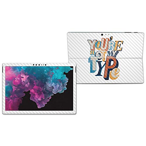 Image of MIGHTY SKINS MightySkins Carbon Fiber Skin for Microsoft Surface Pro 6 - Not My Type | Protective, Durable Textured Carbon Fiber Finish | Easy to Apply, Remove, and Change Styles | Made in The USA