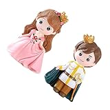 Kisangel 2 Stück Kuchendekoration Prinzessin Dekorationen Ornament Mädchen Topper Krone...