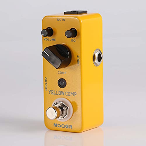 Image of MOOER Yellow Compressor Comp Guitar Pedal Bass Compressor | True Bypass Guitar Compression, Adjustable Eq And Volume, Portable Mini Size.