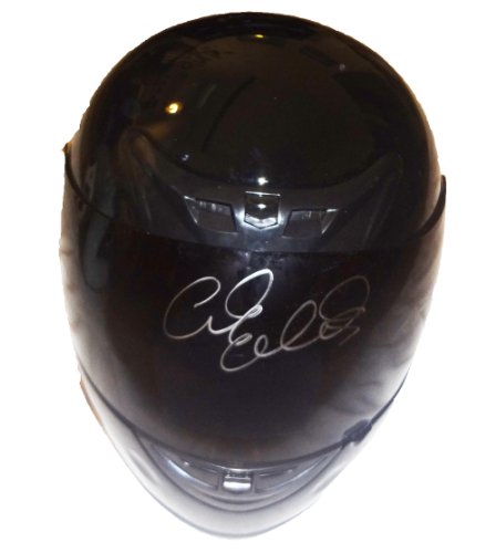 Carl Edwards Autographed Full Size Racing Helmet W/PROOF, Picture Of Carl Signing For Us, PSA/DNA Authenticated, Nascar, Sprint Cup Series, Roush Fenway Racing, Ford Fusion, Busch Series,