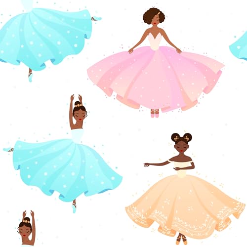 Image of Satin Twin Fitted Sheet Set,Ballerina design, Silky Soft Sheet, Deep Pocket Fitted Sheet (39 inch x 75 inch) with 1 Pillowcase (20 inch x 26 inch), Lightweight Breathable Satin Sheets for Kids & Adults