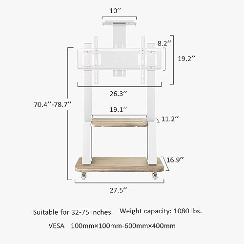 Soporte para TV con ruedas ajustable 50-100 pulgadas miniatura 7