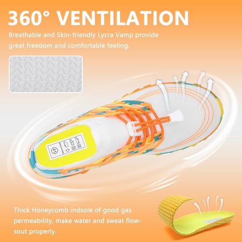Image of WateLves Water Shoes Mens Womens Barefoot Beach Swim Shoes Quick-Dry Aqua Socks Pool Shoes for Surf Yoga Water Aerobics