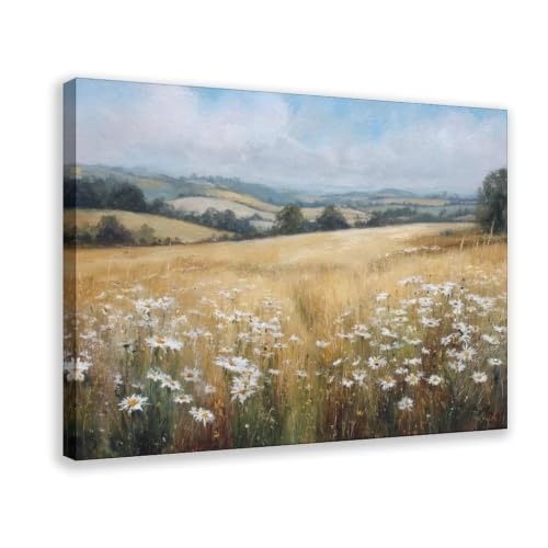 Poster sur toile ferme française 40x61 cm rétro pour salon