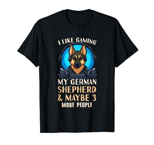 German Shepherd Dad Outfit & German Shepherd Gaming Maglietta