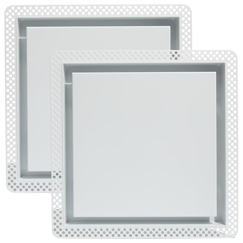 Fittes Flush Exhaust Mount [Lite], Minimalist ABS Plastic Bathroom Ventilation Fan Upgrade Cover for Wall or Ceiling, Pro Install, – 14.25
