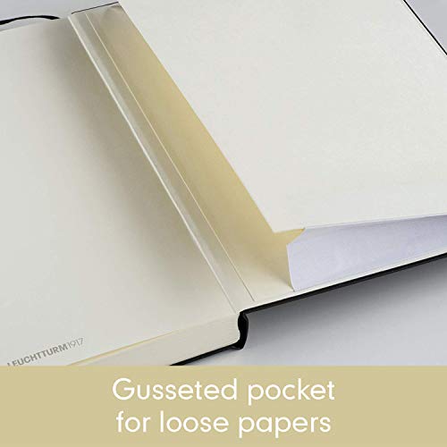 Image of LEUCHTTURM1917 - Notebook Hardcover Medium A5-251 Numbered Pages for Writing and Journaling (Sand, Plain)