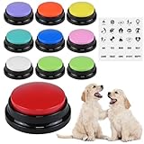 Dog Buttons for Communication - Set of 10 Training Buttons for Dogs, Talking Pet Starter Set for Cats, Puppies, and Pets for Learning at Home or in The Office (3.46in)