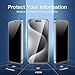 NEW'C 3 Pack Privacy for iPhone 15 Pro Max Screen Protector (6.7 inches), Anti-Spy Tempered Glass Film,Case Friendly Ultra Resistant, Balanced 28-Degree Privacy Angle-Easy Installation Tool Included