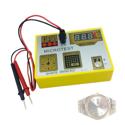 Probador de Movimiento de Relojes de Cuarzo 20, Probador de Batería Multifunción con Indicador LED, Herramienta Profesional para la Reparación de Relojes, para la Medición Precisa de la Batería