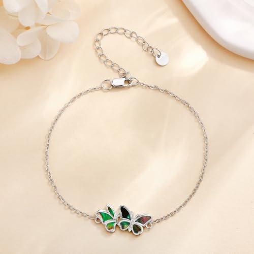 Butterfly Bracelet Sterling Silver Abalone Shell Butterfly Bracelet Christmas Jewelry for women3