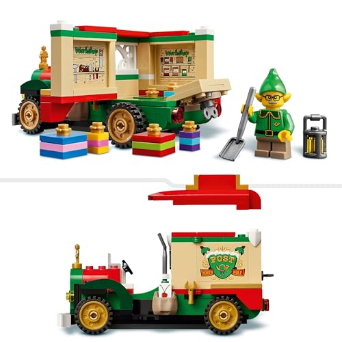 LEGO Le Camion de Livraison du Père Noël - Jouet Coloré - Maquette à Exposer avec Sapin de Noël, Cadeaux et Décorations - Idée de Cadeau pour Les Fêtes pour Garçon ou Fille dès 8 Ans 40746