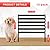 12 Panels Decorative Garden Fence Animal Barrier Outdoor Privacy Screen Freestanding Air Conditioner Fence Garden Edging Border Black Metal Temporary Fencing for Yard Landscape Patio