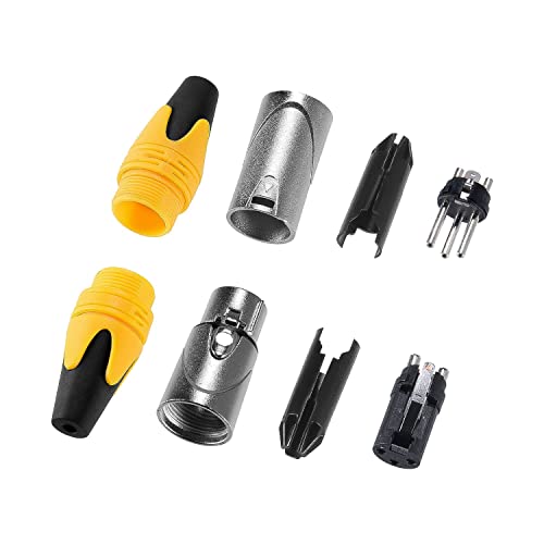 Conectores XLR Macho y Hembra MFL 10 pares Amarillo miniatura 4