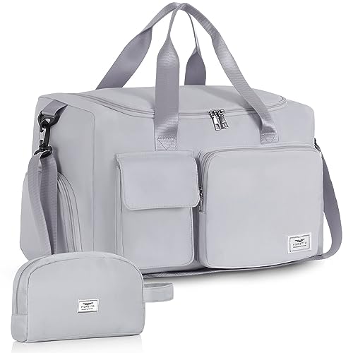 Image of FIORETTO Women's Gym Duffle Bag with Shoes Compartment, 37L Capacity, Ideal for Travel, Gym, Sports, Duffel, Weekender