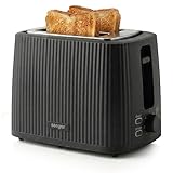 Seeger Toaster, 2 scheiben, 7 bräuningsstufen, Liftfunktion, Herausnehmbare Krümelschublade, Schwarz, 930 Watt, SGR150BK